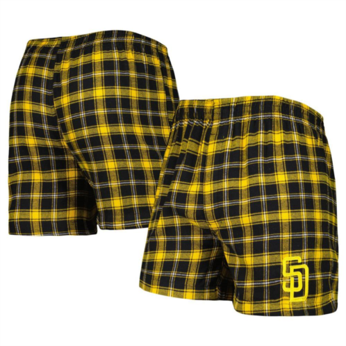 Unbranded Mens Concepts Sport Black/Gold San Diego Padres Ledger Flannel Boxers