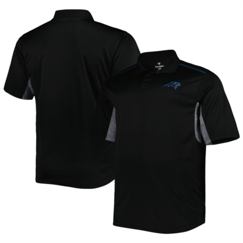 Unbranded Mens Black Carolina Panthers Big & Tall Team Color Polo