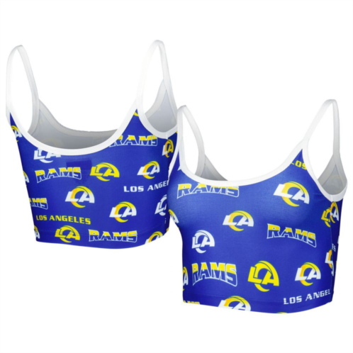 Unbranded Womens Concepts Sport Royal/White Los Angeles Rams Breakthrough Allover Knit Sports Bra