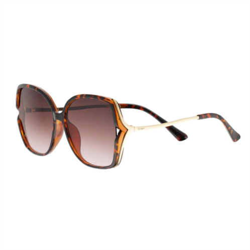 Womens Skechers 60mm Oversized Butterfly Gradient Sunglasses