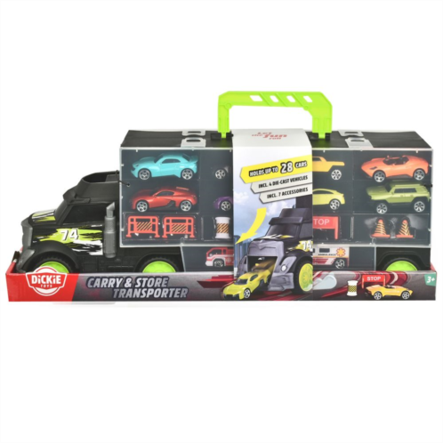 Dickie Toys Truck Carry Case With 4 Die-Cast Vehicles