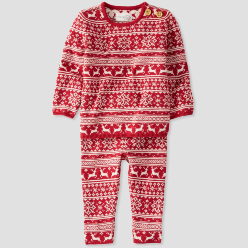 Baby Little Planet by Carters Organic Cotton Fair Isle Sweater & Pants Set