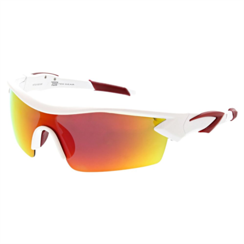 Mens Tek Gear 71mm Semi-Rimless Plastic Sport Shield Polarized Sunglasses