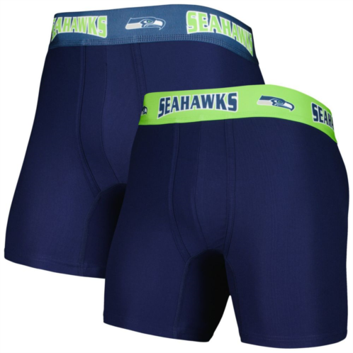 Unbranded Mens Concepts Sport College Navy/Neon Green Seattle Seahawks 2-Pack Boxer Briefs Set