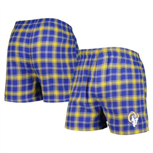 Unbranded Mens Concepts Sport Royal/Gold Los Angeles Rams Ledger Flannel Boxers