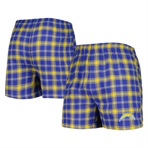 Unbranded Mens Concepts Sport Powder Blue/Gold Los Angeles Chargers Ledger Flannel Boxers