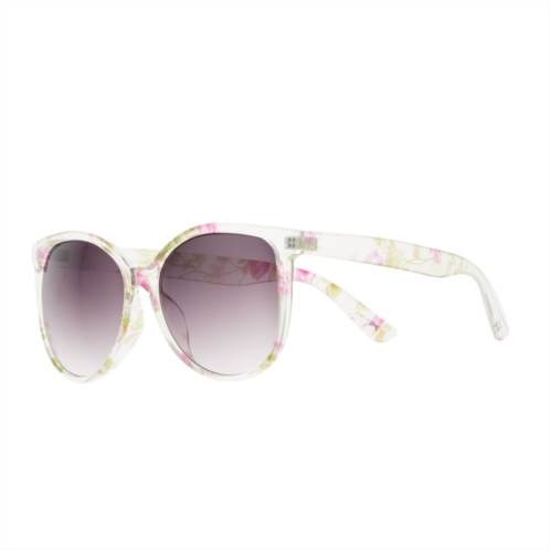 Womens LC Lauren Conrad 58mm Round Cat Eye Floral Sunglasses