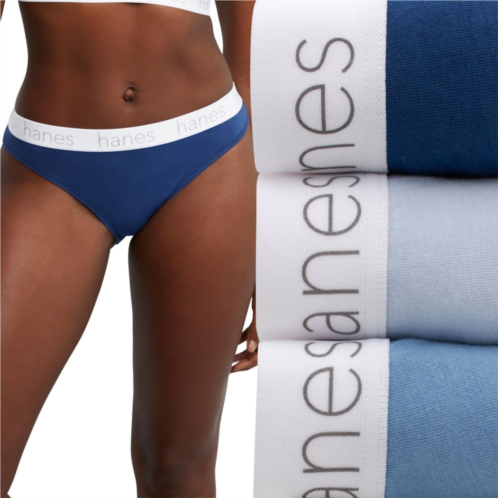 Womens Hanes Originals Ultimate 3-Pack Cotton Stretch Bikini Underwear 45UOBK