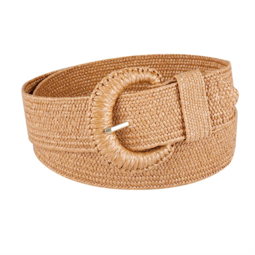 Womens LC Lauren Conrad Straw With Wrapped Buckle Belt