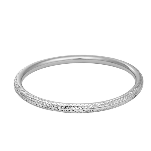 Unbranded Sterling Silver Textured Bangle Bracelet