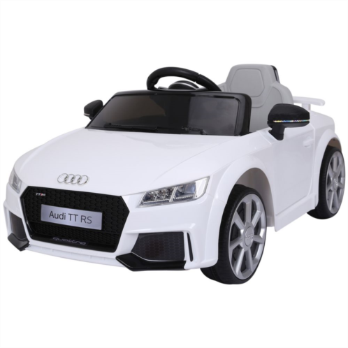 Aosom 6v Audi Tt Rs Kid Electric Sports Car Ride On Vehicle Remote Control, Yellow