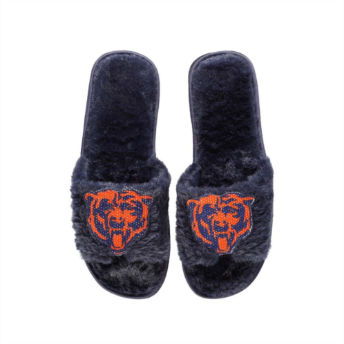 Unbranded Womens FOCO Navy Chicago Bears Rhinestone Fuzzy Slippers