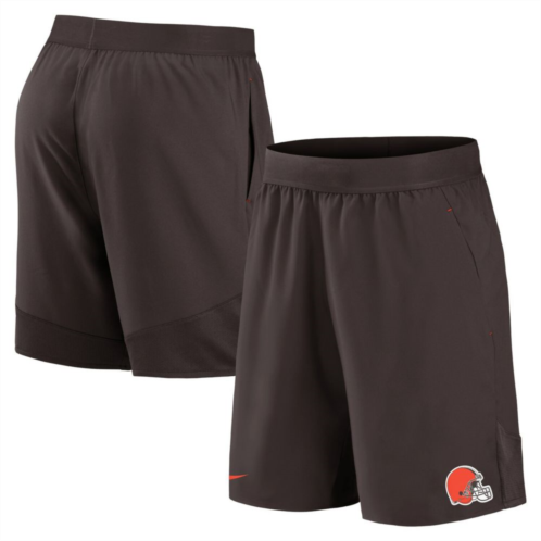Mens Nike Brown Cleveland Browns Stretch Woven Shorts