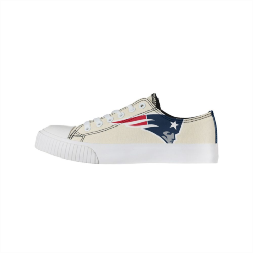 Unbranded Womens FOCO Cream New England Patriots Low Top Canvas Shoes