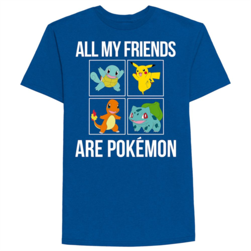 Licensed Character Boys 8-20 All My Friends Are Pokemon Graphic Tee