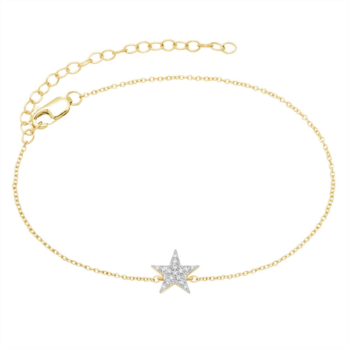 Its Personal 10k Gold Diamond Star Bracelet