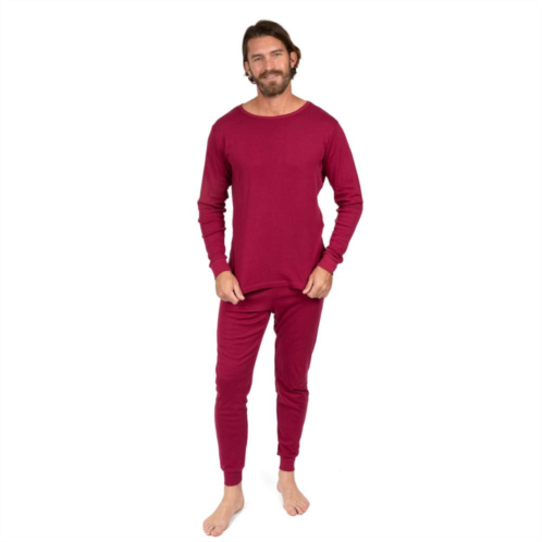 Leveret Mens Two Piece Cotton Pajamas Neutral Solid Color