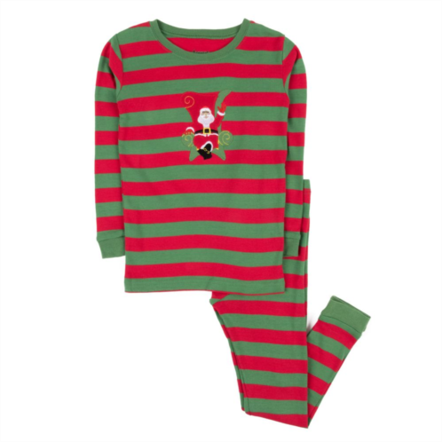 Leveret Kids Two Piece Cotton Pajamas Christmas Striped