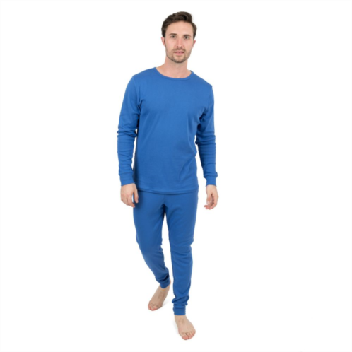 Leveret Mens Two Piece Cotton Pajamas Classic Solid Color