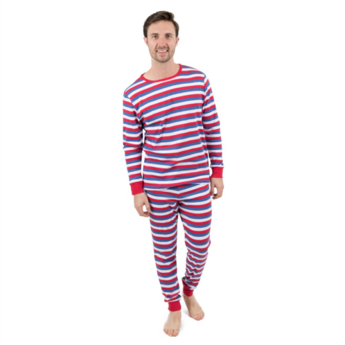 Leveret Mens Two Piece Cotton Pajamas Striped