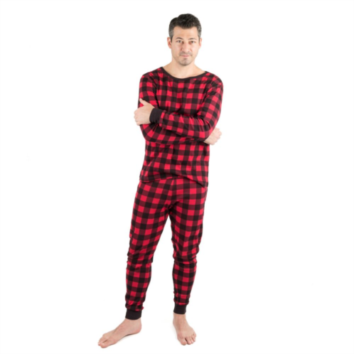 Leveret Mens Two Piece Cotton Pajamas Plaid