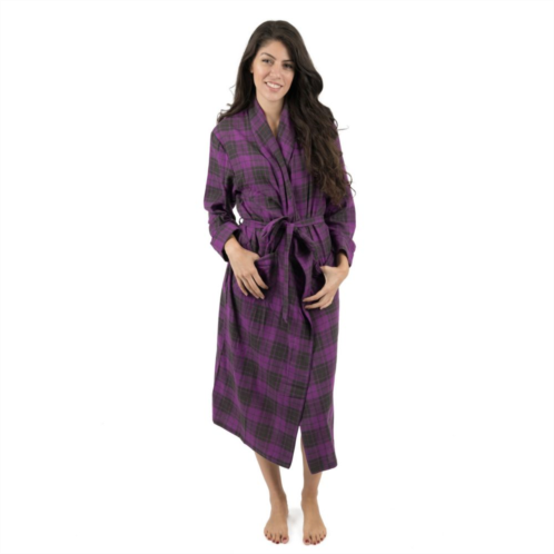 Leveret Womens Flannel Robe Plaid