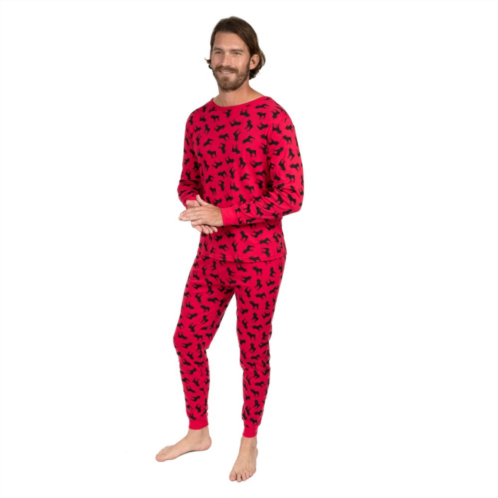 Leveret Mens Two Piece Cotton Pajamas Moose