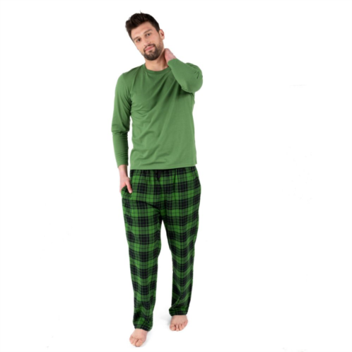 Leveret Mens Pajamas Cotton Top Flannel Pants Plaid