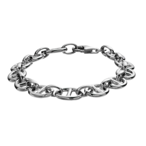 Unbranded Sterling Silver Puff Mariner Chain Bracelet