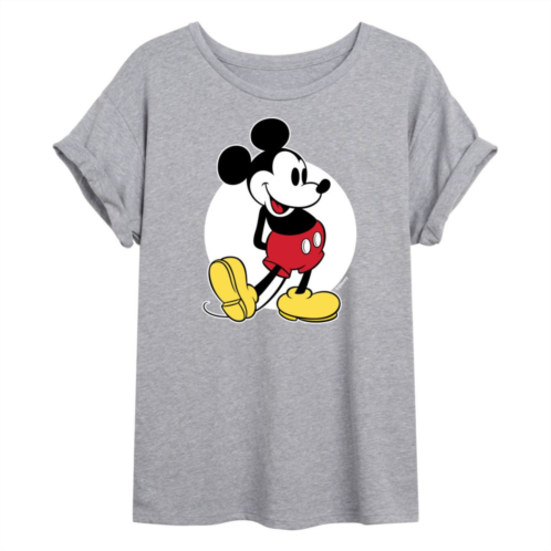 Disneys Mickey Mouse Juniors Classic Mickey Flowy Graphic Tee