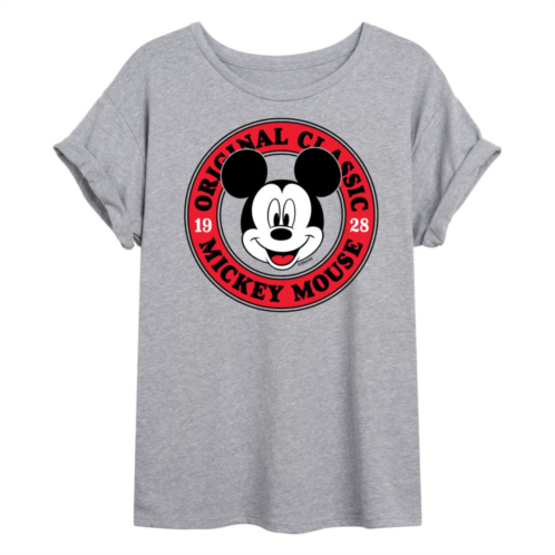 Disneys Mickey Mouse Juniors Classic Mickey Flowy Graphic Tee