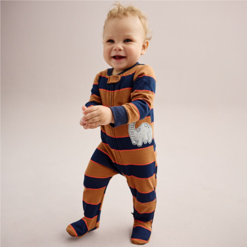 Baby Carters Dinosaur 2-Way Zip Striped Sleep & Play