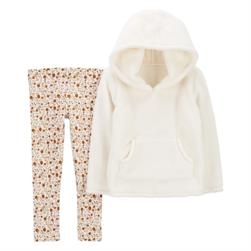 Baby Girl Carters 2-Piece Fuzzy Pullover & Floral Legging Set