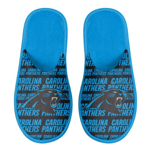 Mens FOCO Carolina Panthers Scuff Logo Slide Slippers