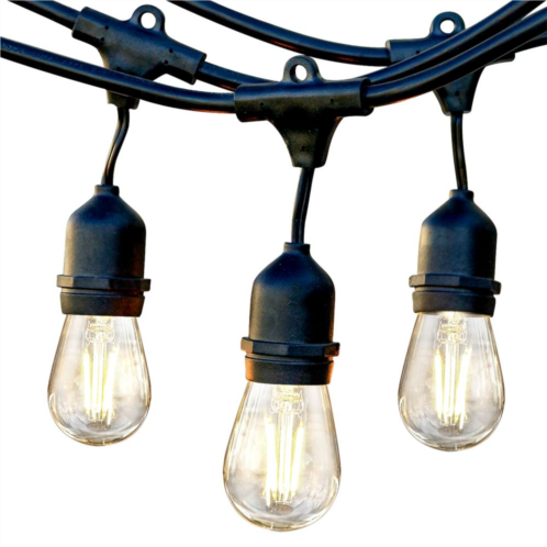 Brightech Ambience Pro Weatherproof LED Commercial Grade String Lights - 7 Glass Bulbs, 2W, 24 Ft, 3000K