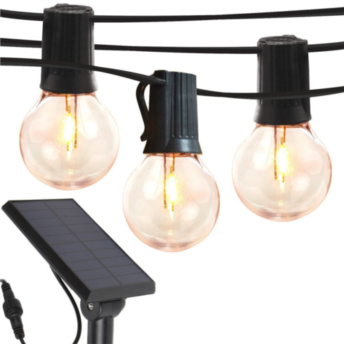Brightech Ambience Pro Weatherproof Solar LED String Lights - 12 Glass Bulb, 1W, 27 Ft, 3000K