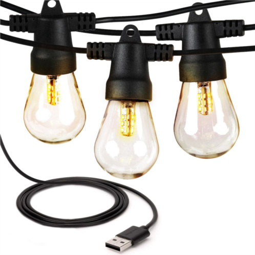 Brightech Ambience Pro Usb Powered Led String Lights - 10 Bulbs, 24.5 Ft, 3000k