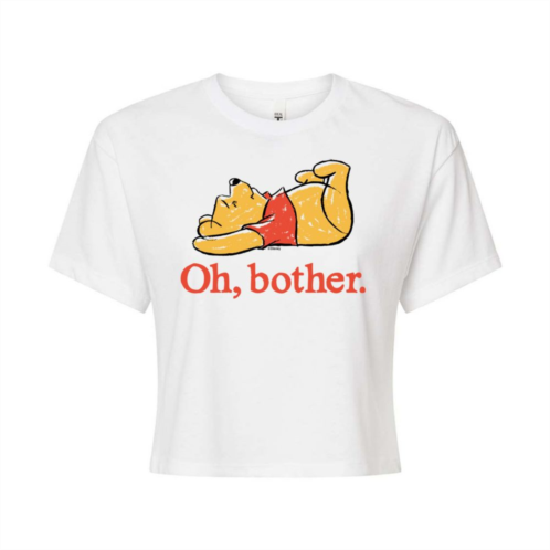 Disneys Winnie The Juniors Oh Cropped Graphic Tee
