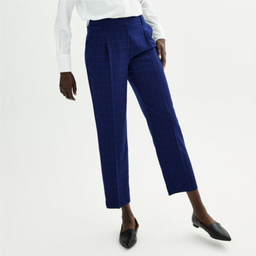 Womens Nine West High Rise Straight Leg Trousers