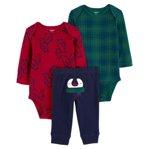 Baby Carters Holiday Penguins Bodysuits & Pants Set