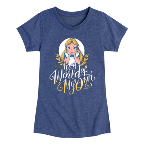 Licensed Character Disneys Alice In Wonderland Girls 7-16 Own World Graphic Tee