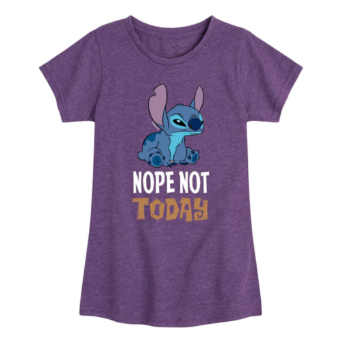 Licensed Character Disneys Lilo & Stitch Girls 7-16 Nope Not Today Graphic Tee