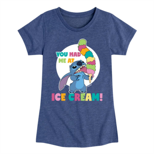 Licensed Character Disneys Lilo & Stitch Girls 7-16 Ice Cream Graphic Tee