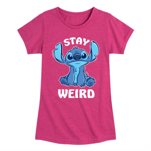 Licensed Character Disneys Lilo & Stitch Girls 7-16 Stay Weird Graphic Tee