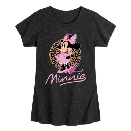 Disneys Minnie Mouse Leopard Print Girls 7-16 Graphic Tee