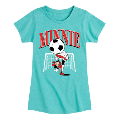 Licensed Character Disneys Minnie Mouse Girls 7-16 Retro Soccer Graphic Tee