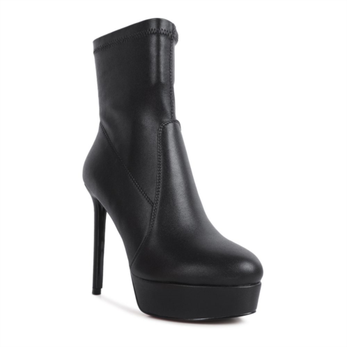 London Rag Rossetti Womens Stretch High Heel Ankle Boots