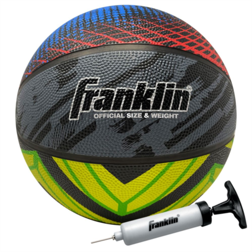 Franklin Sports MYSTIC 29.5-Inch Official Size Indoor + Outdoor Basketball with Air Pump Included