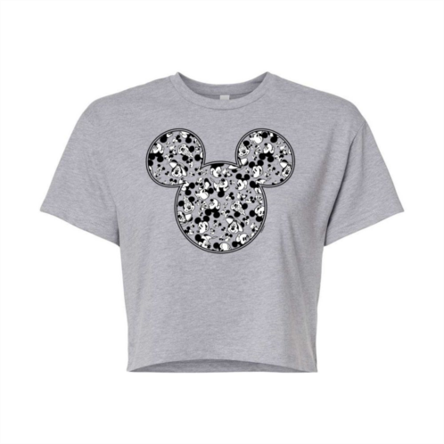 Licensed Character Disneys Mickey Mouse Juniors Mickey Ears Cropped Graphic Tee