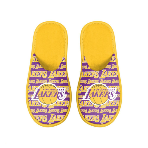 Mens FOCO Los Angeles Lakers Scuff Logo Slide Slippers